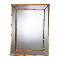 Baxton Studio Adeliza Accent Wall Mirror with Bamboo Inspired Frame